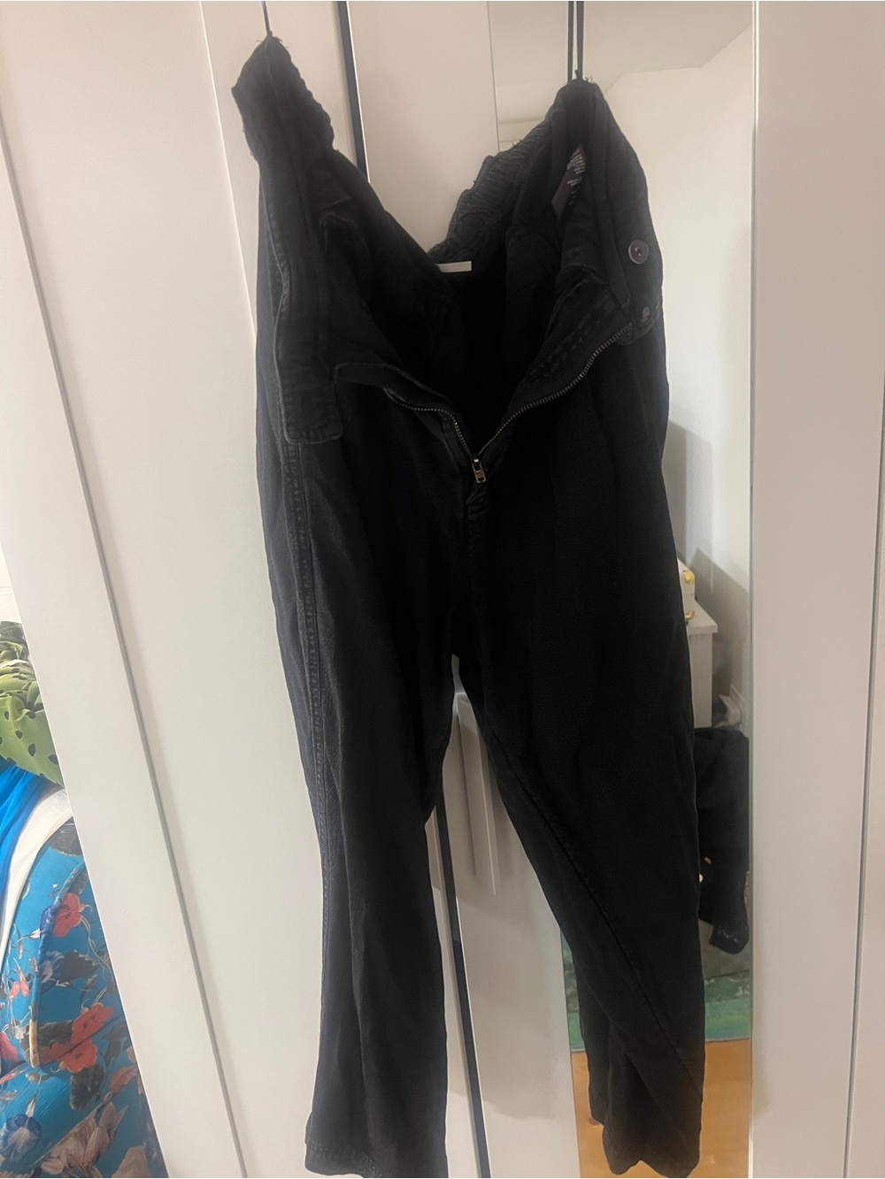 Free People Black pleated trousers